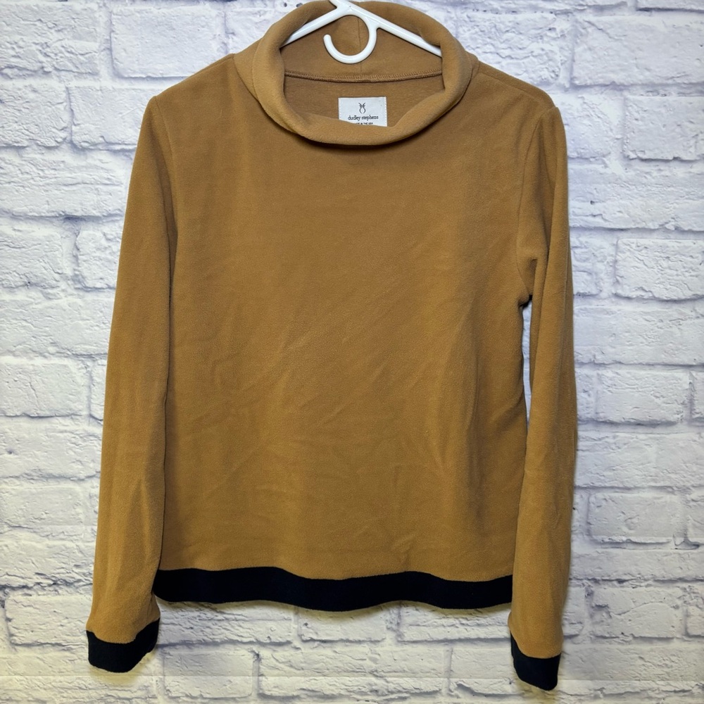 Dudley Stephens Vello Fleece Greenpoint Turtleneck Tan / Camel Medium Soft
